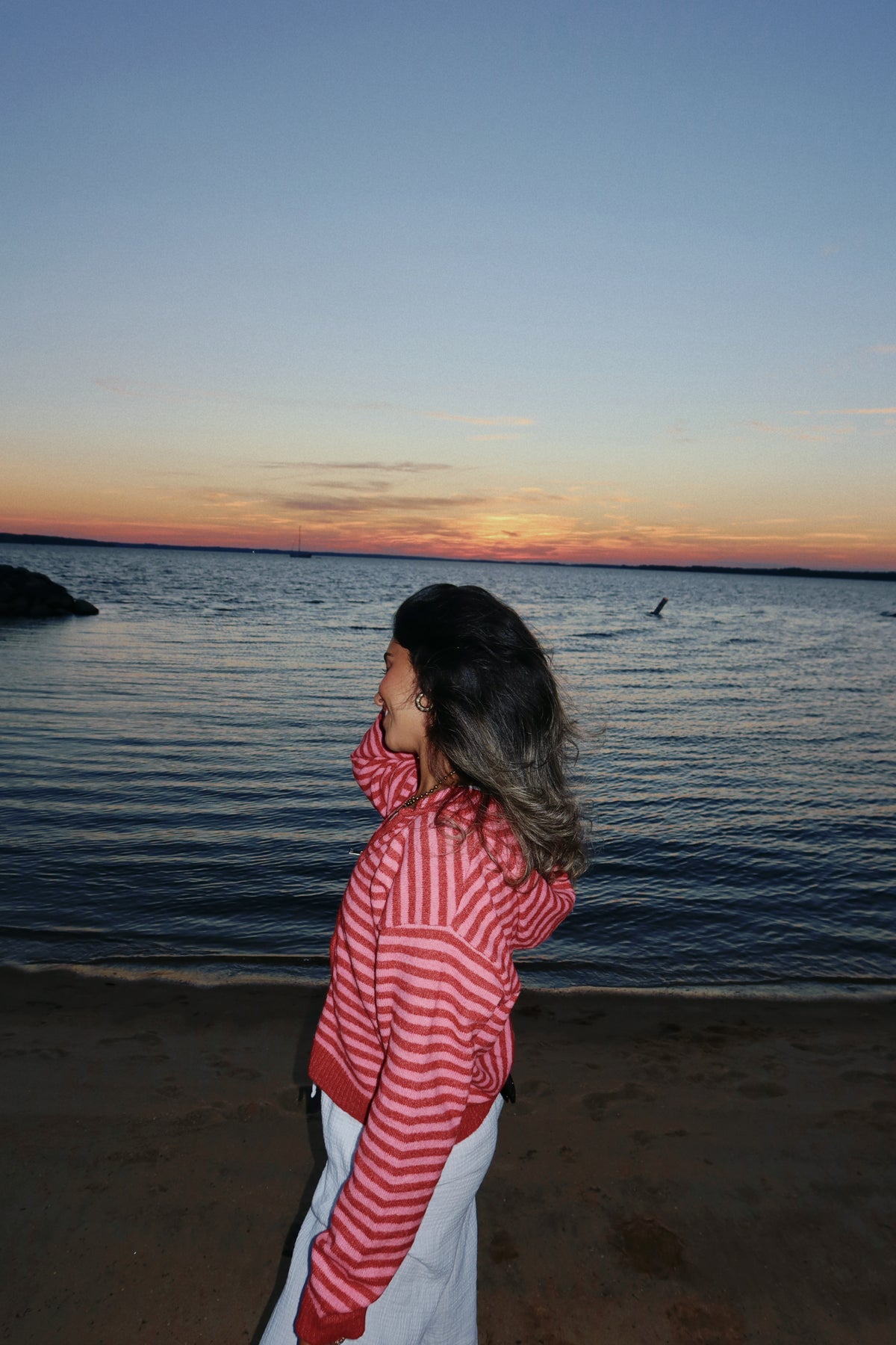 Rory Jacket- Cherry Stripe