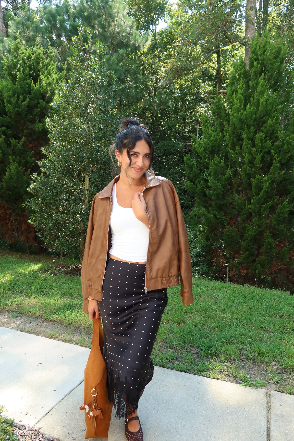 Diana Black Polka Dot Skirt