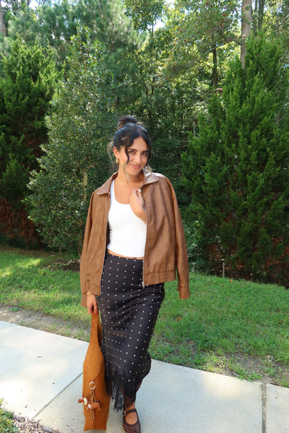 Diana Black Polka Dot Skirt