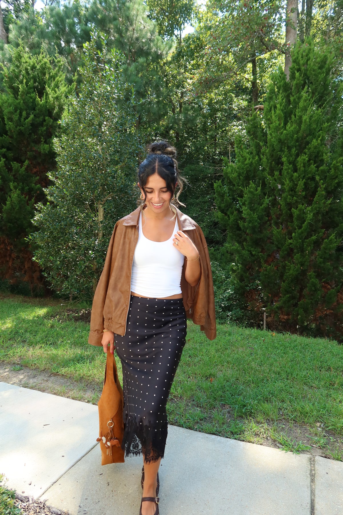 Diana Black Polka Dot Skirt