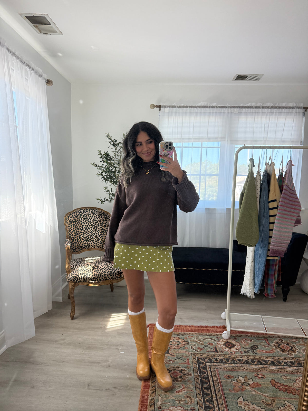 Teddy Roll Neck Sweater