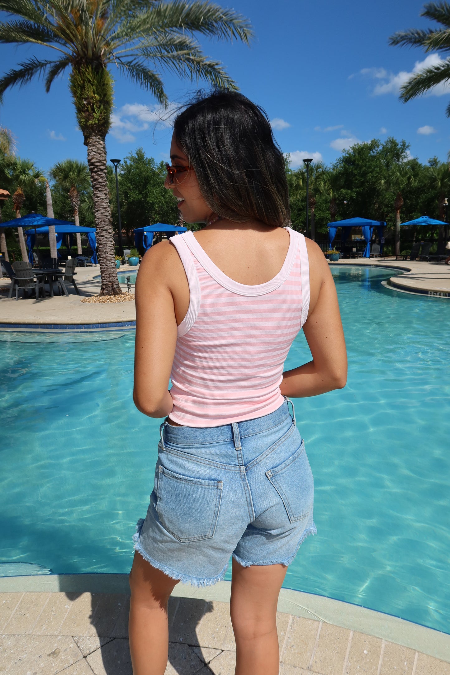 The Everywhere Reversible Tank- Dusty Pink