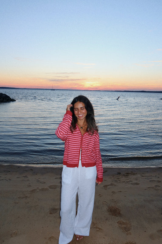 Rory Jacket- Cherry Stripe