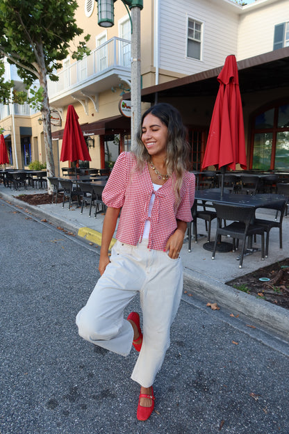 Rory Barrel Jeans- Ivory