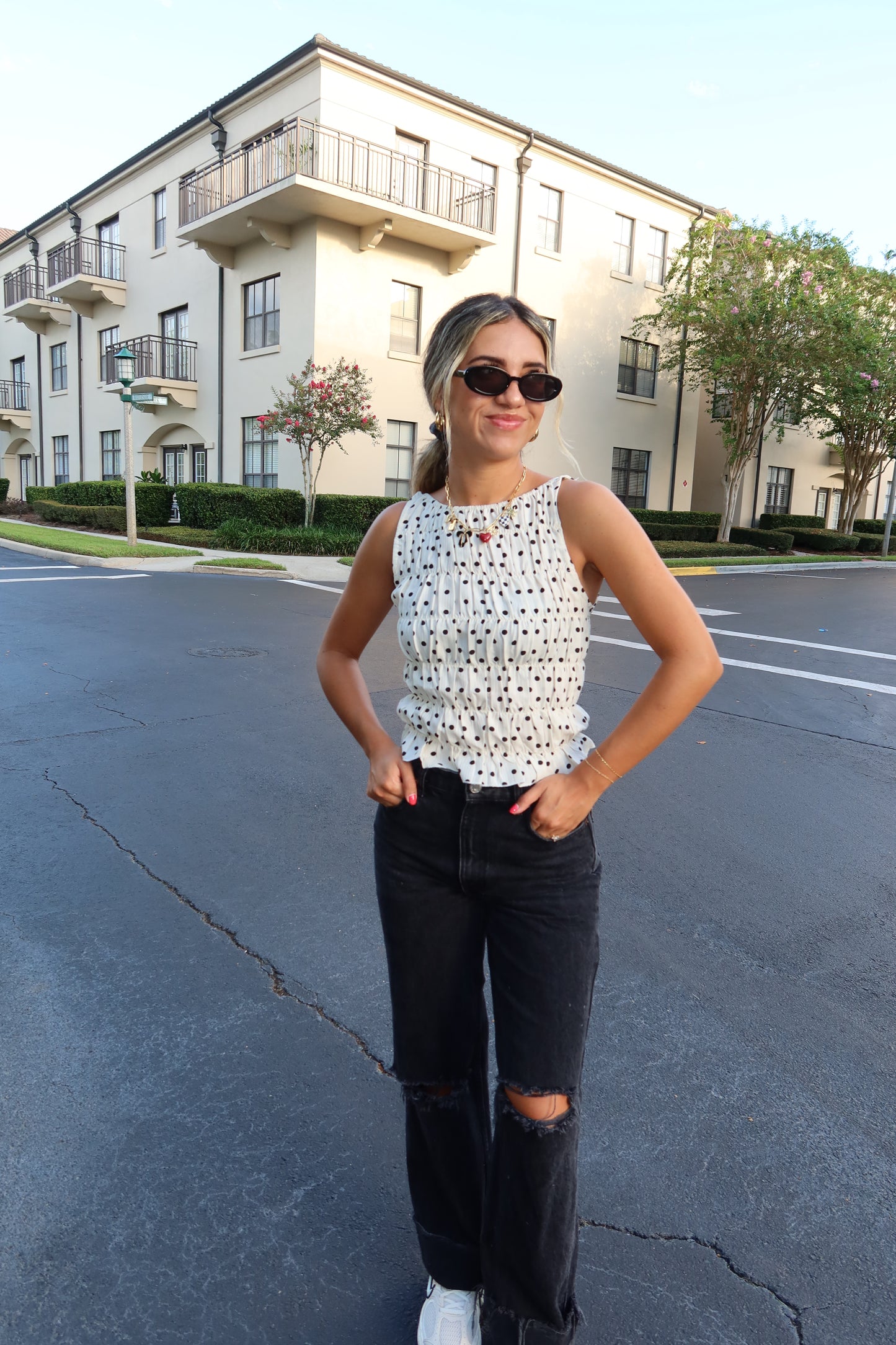 Blair Dotted Top