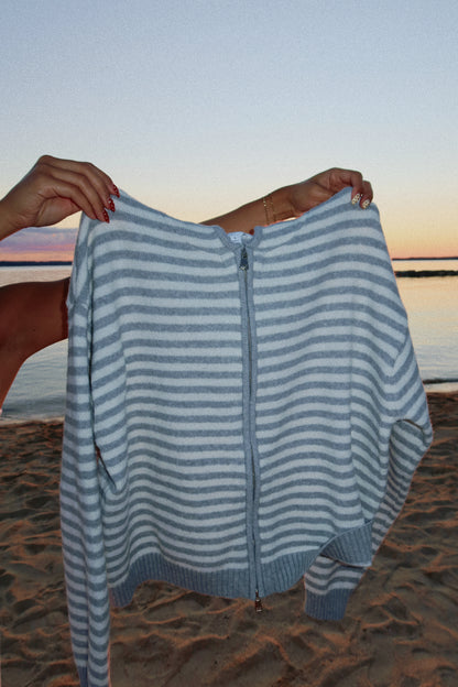 Rory Stripe Jacket- Grey