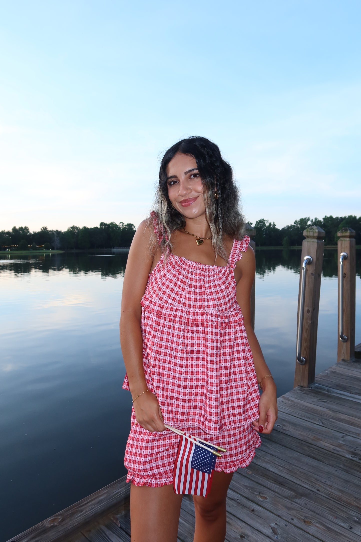 Sweetheart Gingham Top