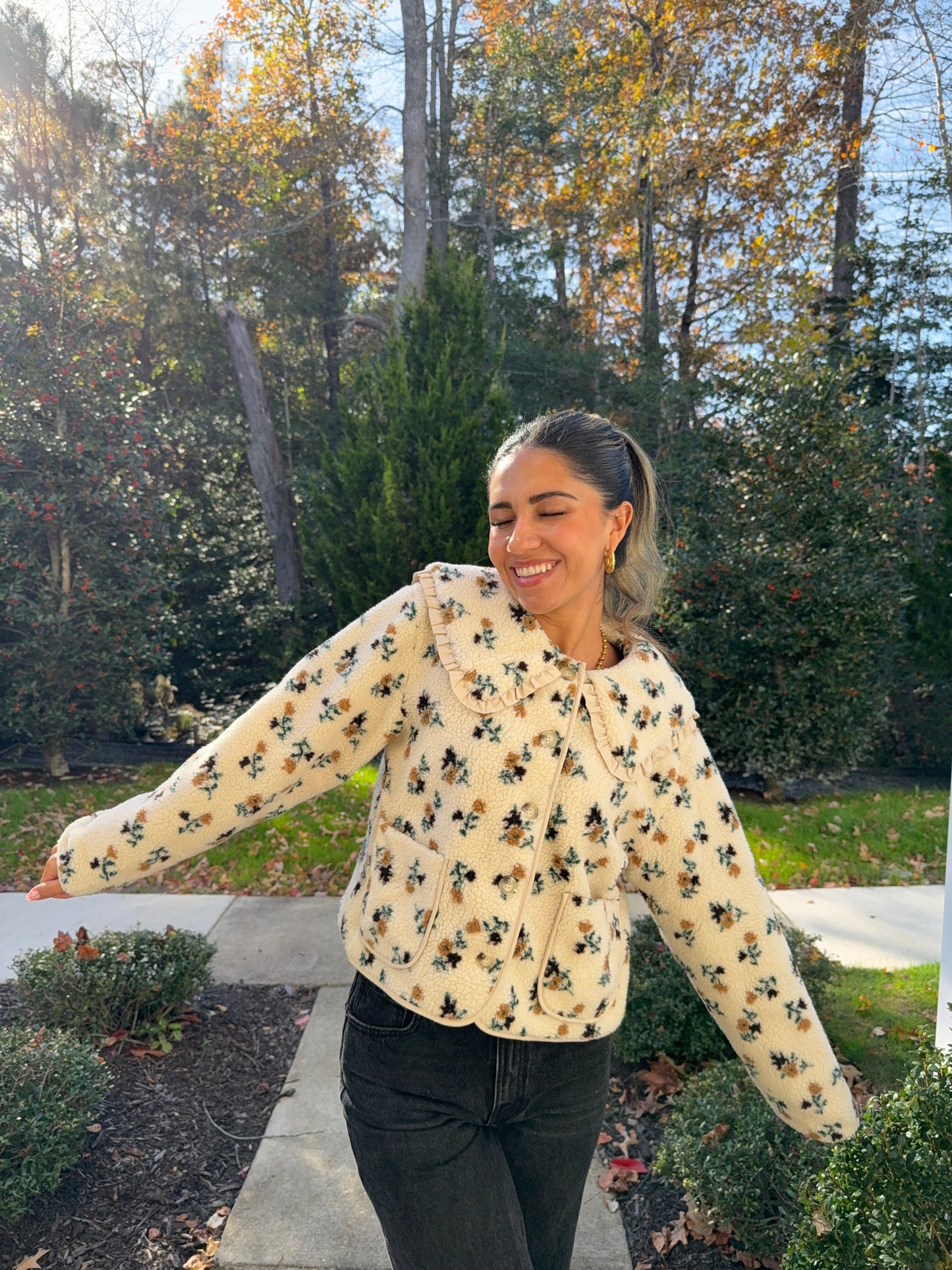 Cozy Blossom Fleece Jacket