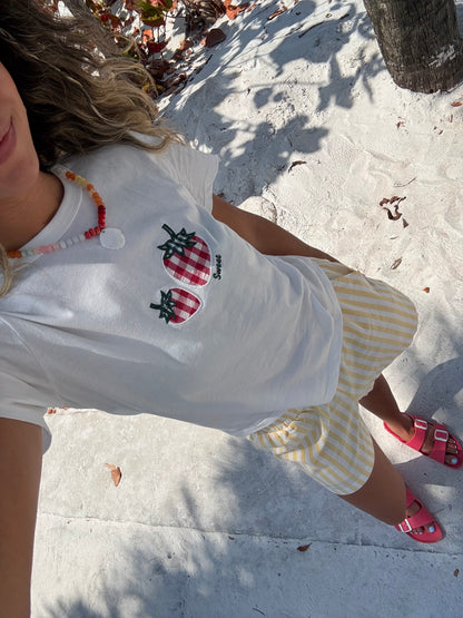 Strawberry Gingham Tee
