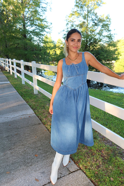 Midnight Blue Denim Dress