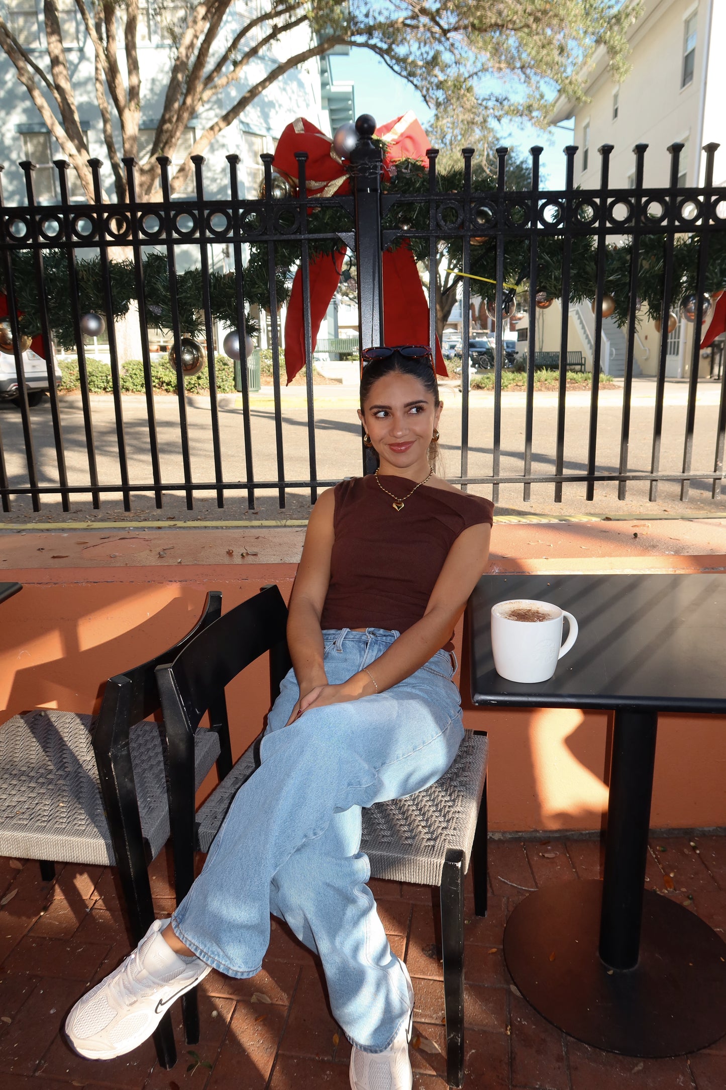 Cleo Off The Shoulder top- Cocoa