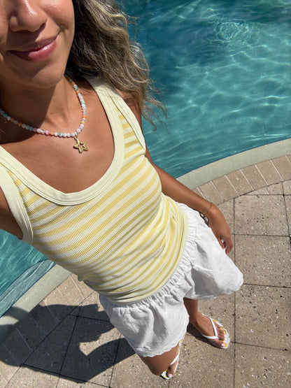 The Everywhere Reversible Tank- Butter Yellow