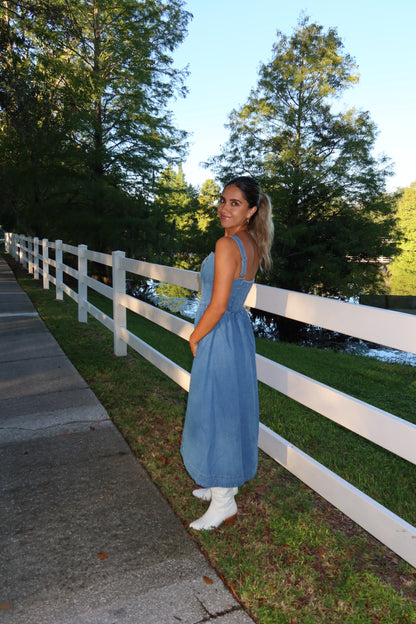 Midnight Blue Denim Dress