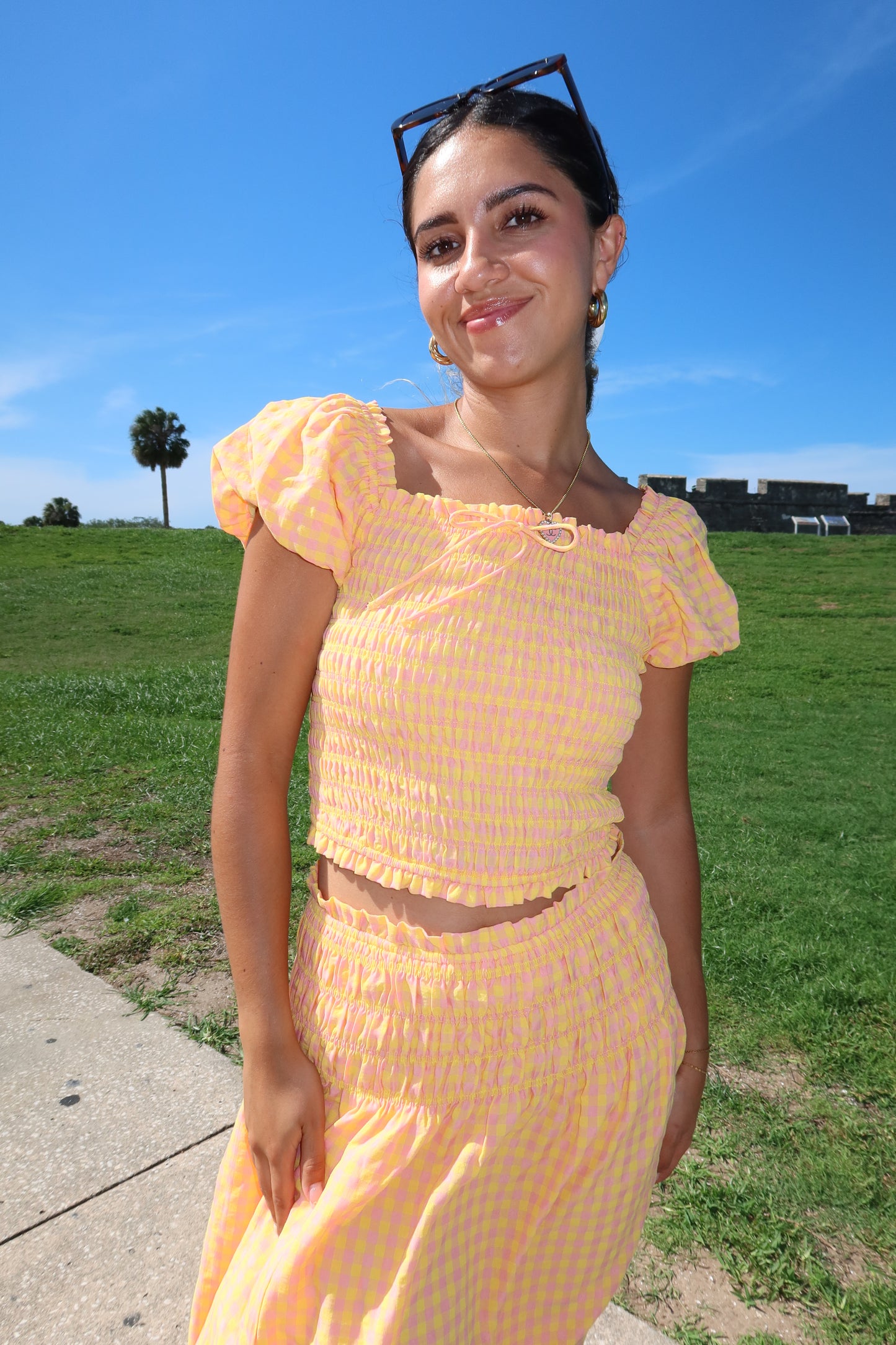 Clementine Gingham Top