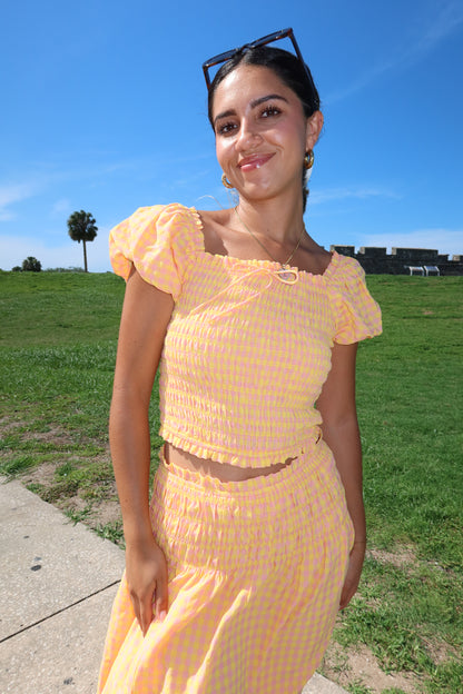 Clementine Gingham Top