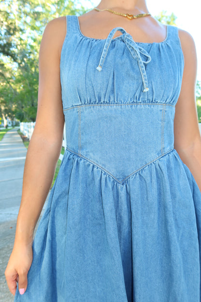 Midnight Blue Denim Dress