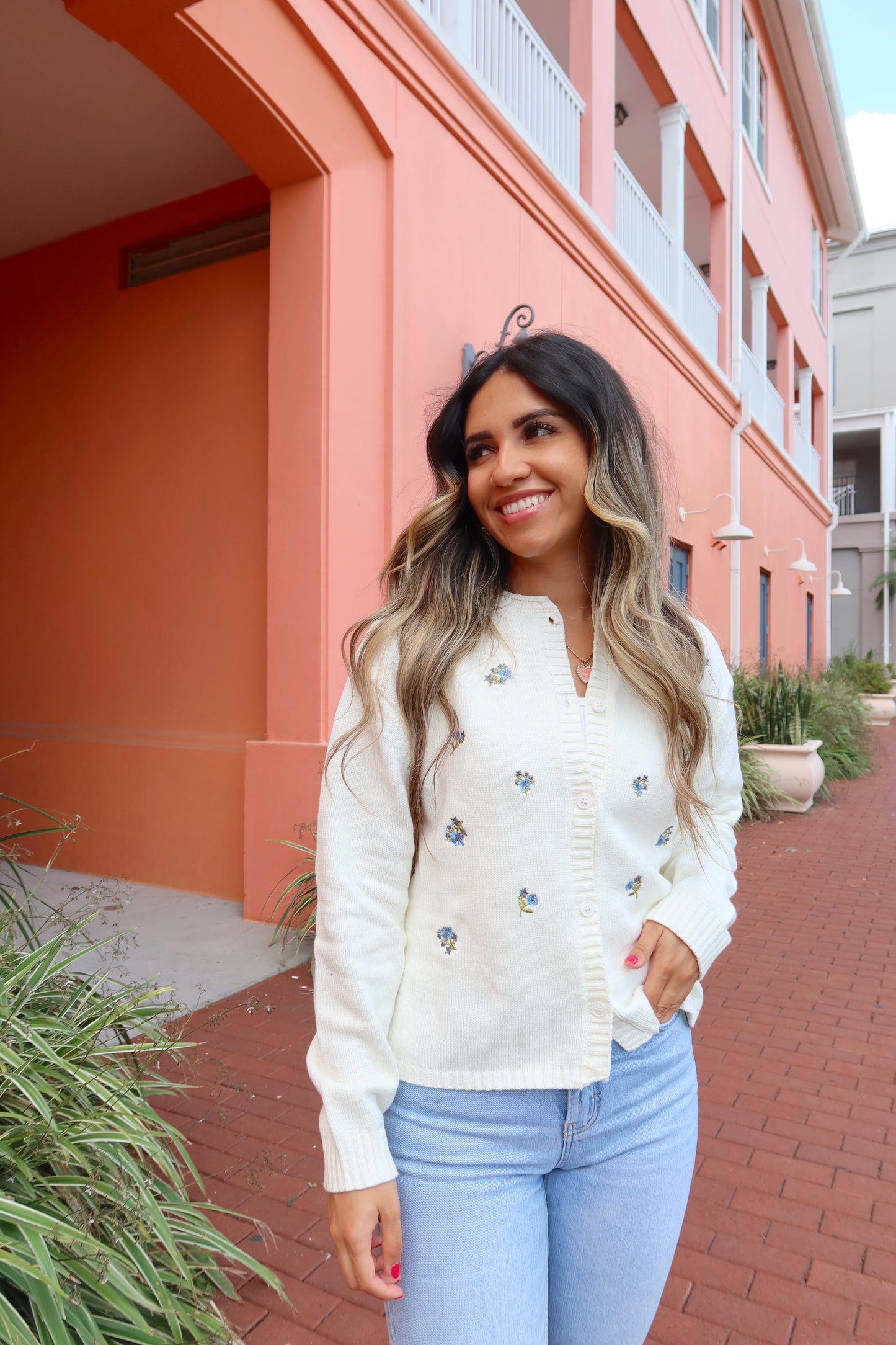 Daisy Embroidered Cardigan