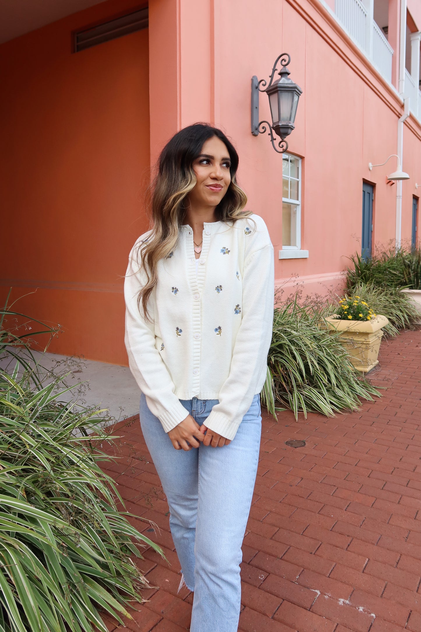 Daisy Embroidered Cardigan