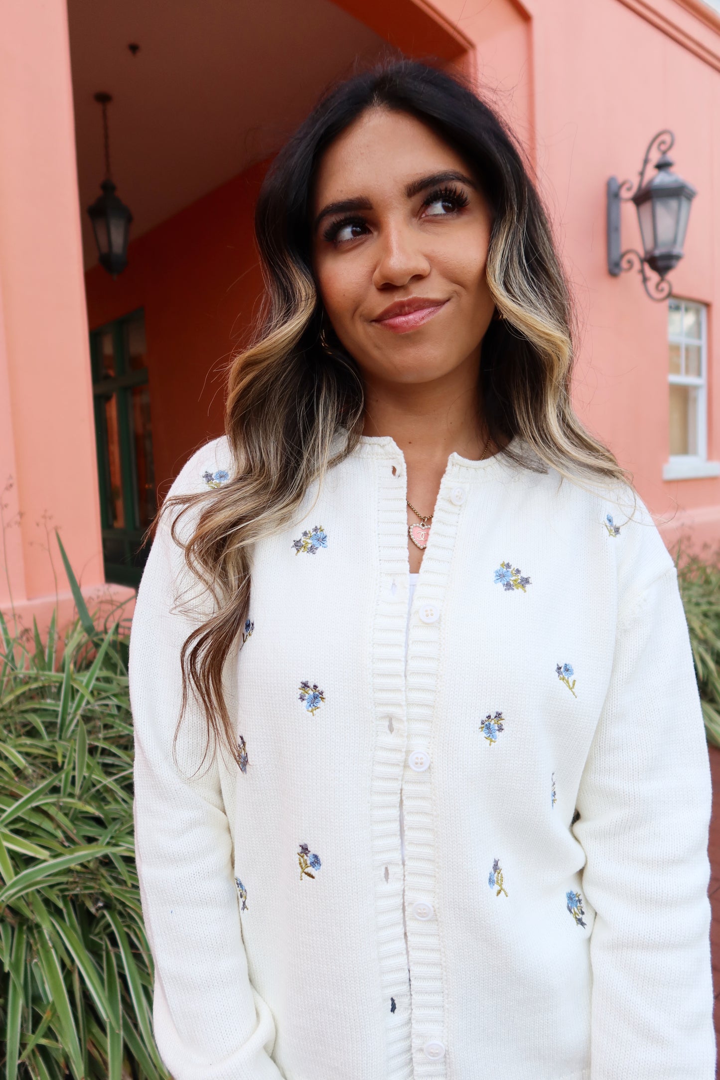 Daisy Embroidered Cardigan
