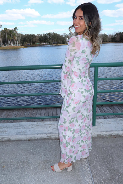 *RESTOCK* Rose Maxi Dress- White