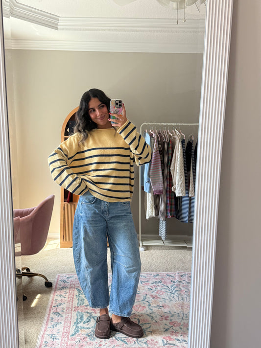 Maren Stripe Mock Sweater