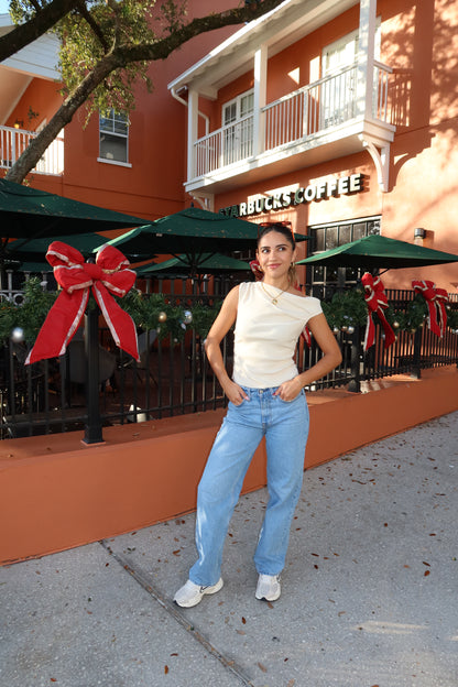 Cleo Off The Shoulder top- Cream