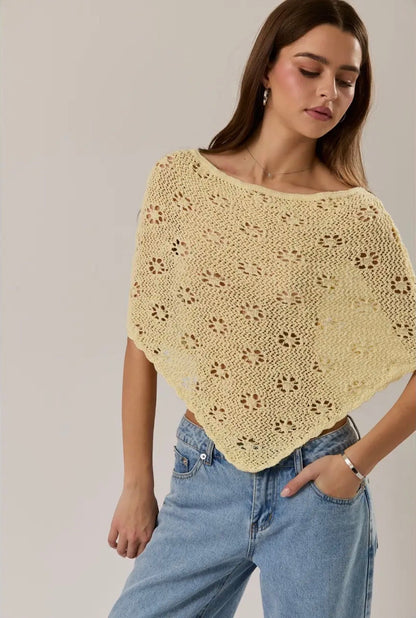 Golden Coast Crochet Poncho