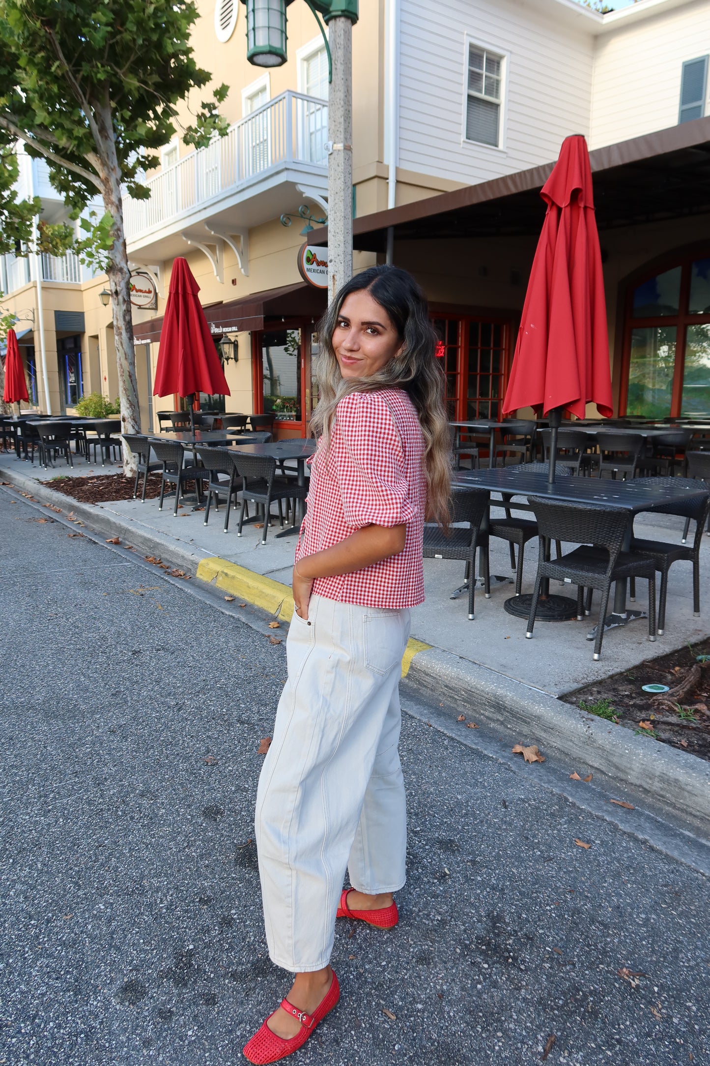 Rory Barrel Jeans- Ivory