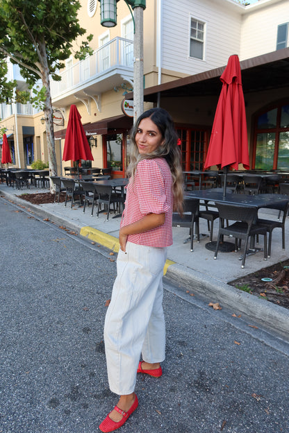 Rory Barrel Jeans- Ivory