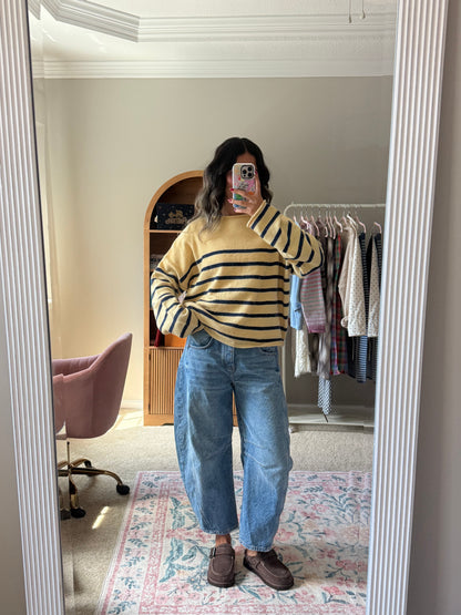 Maren Stripe Mock Sweater