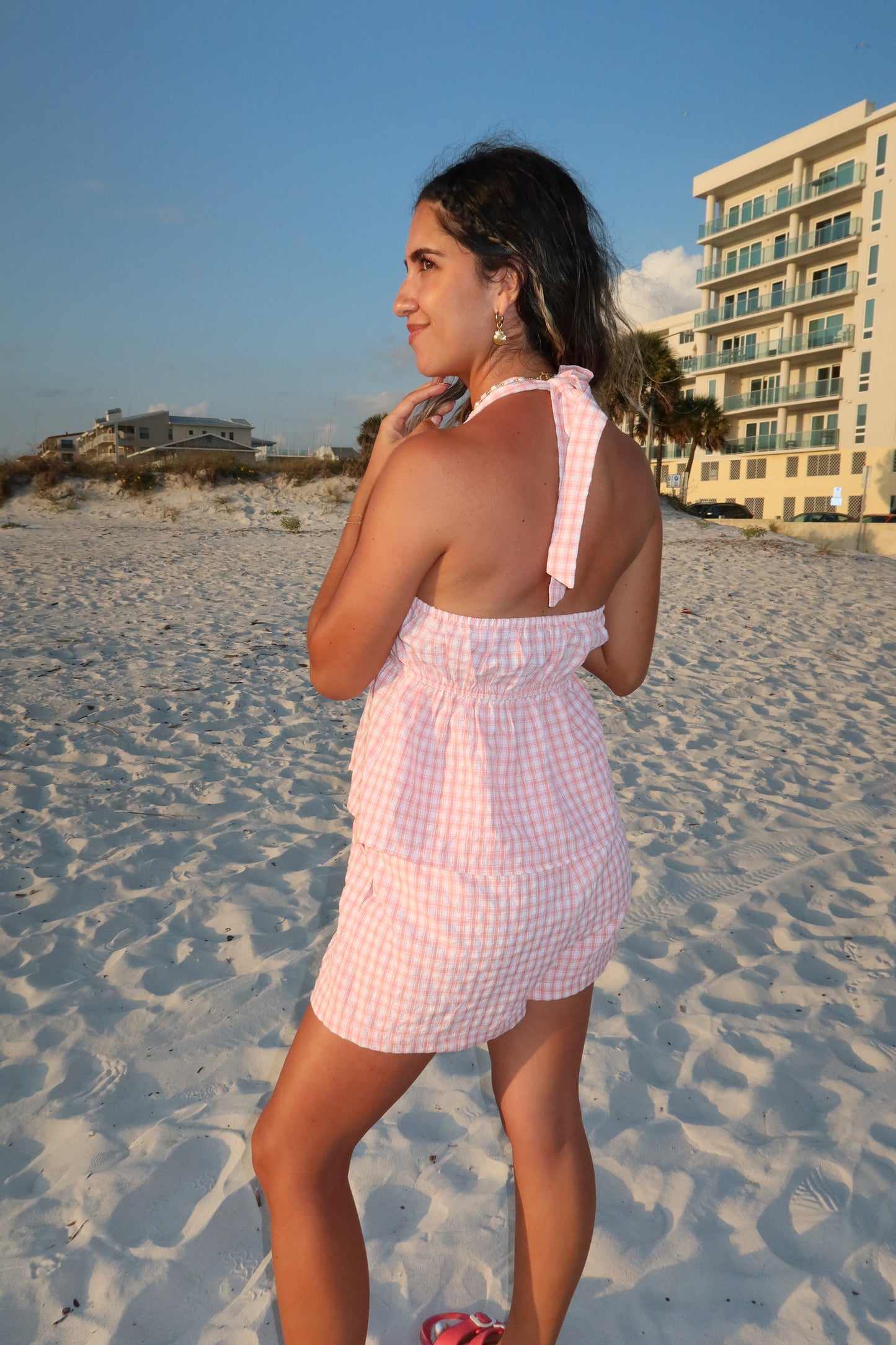 Alice Checkered Halter Top