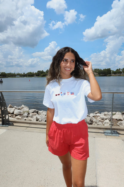 American Cutie Embroidered Tee