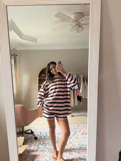 Mocha Striped Set