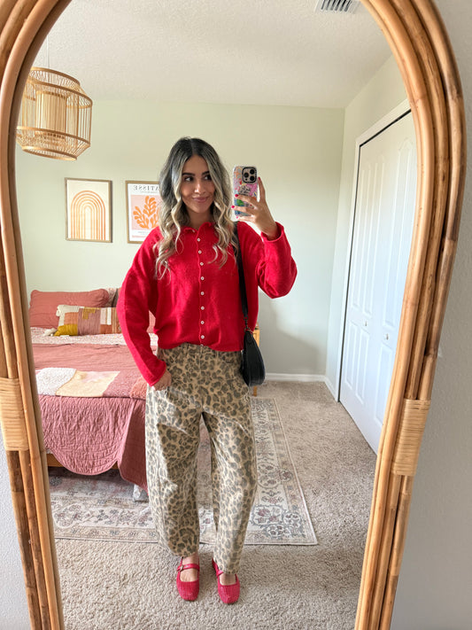 Butterfly Effect Cardi- Red