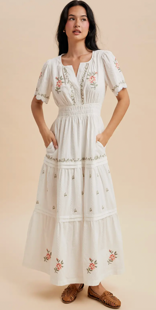 Eloisa Embroidered Dress