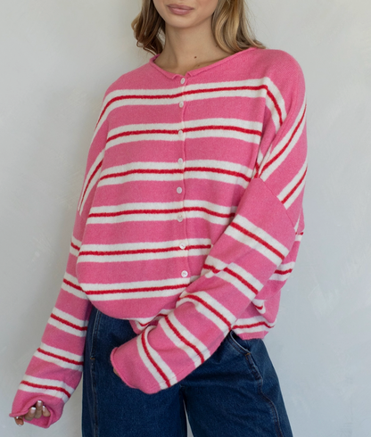 Butterfly Effect Cardi- Raspberry