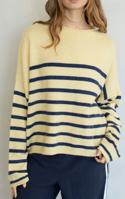 Maren Stripe Mock Sweater