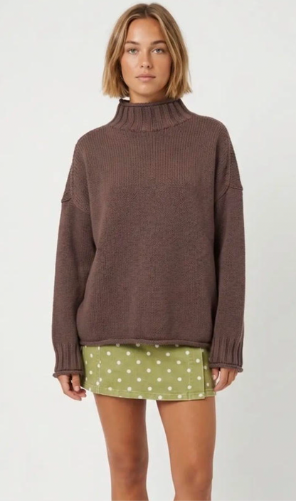 Teddy Roll Neck Sweater