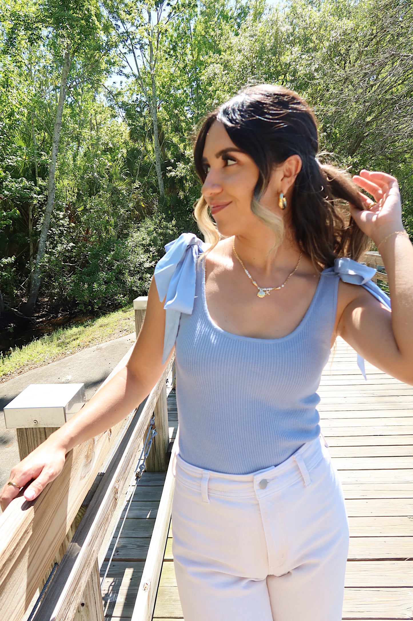 Celeste Tie Top- Blue
