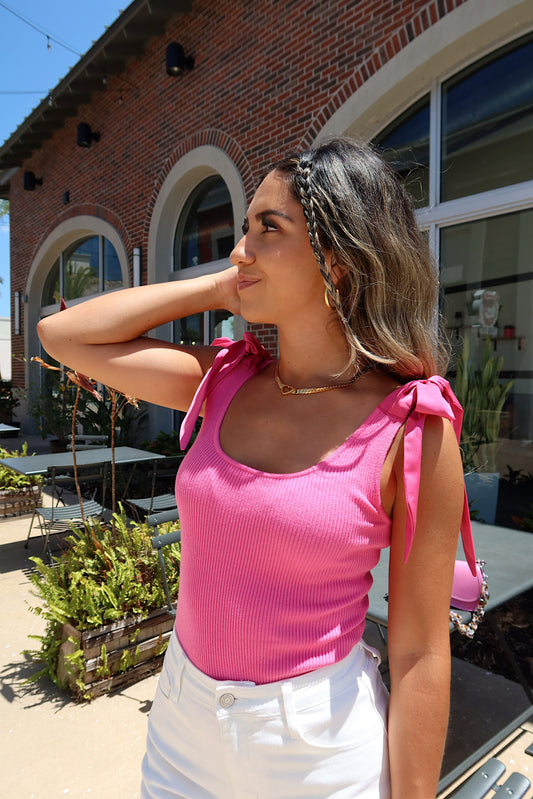 Celeste Tie Top- Pink